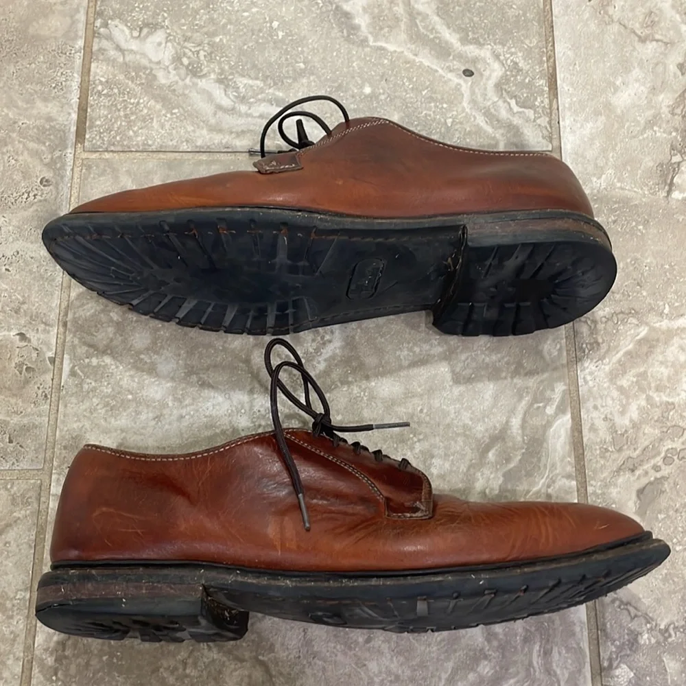 Allen Edmonds Mens Black Hills 2995 Brown Plain Toe Oxford Dress Shoes‎ Size 9.5
